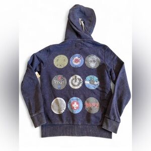 NWT Butter Boys Zip Up Navy Hoodie Size Large